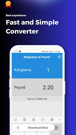 Android application Kilogram to Pound (Lbs) Pro screenshort