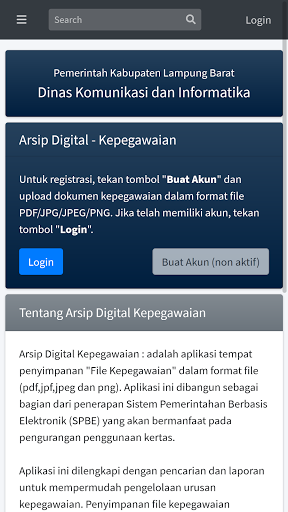 Android application Lope Kominfo screenshort