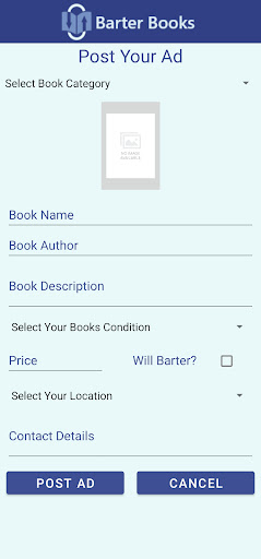 Android application BarterBooks screenshort