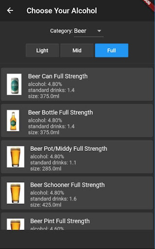 Australian Blood Alcohol Track Screen 3