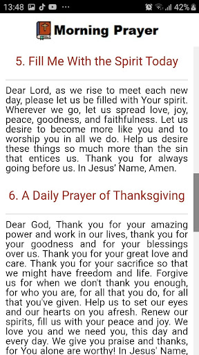 Morning Prayer Screen 3