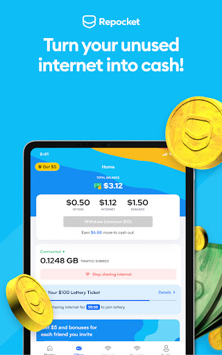 Screenshot of Repocket - Make Money Daily