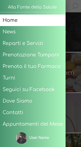 Android application Alla Fonte della Salute screenshort