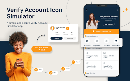 Android application Verify Account Icon Simulator screenshort