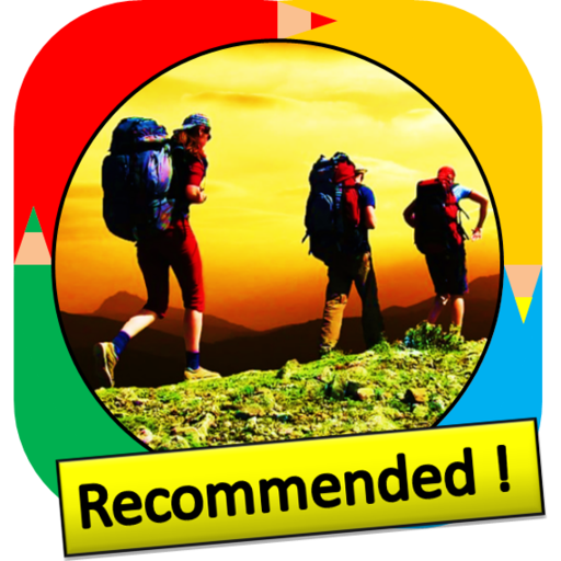 Color by Number - hiking logo