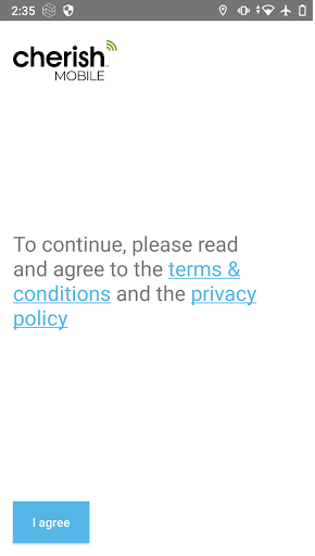 Android application Cherish Mobile screenshort