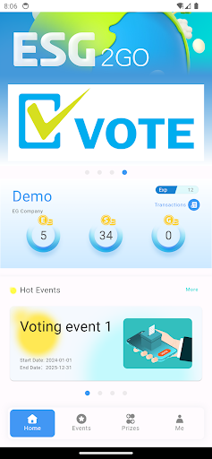 Android application ESG2Go screenshort