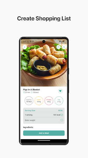 Screenshot of Calorie Carb & Protein Tracker