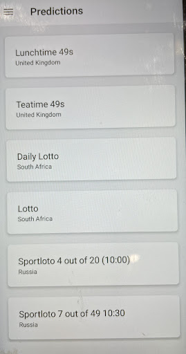 Android application Lucky Numbers 247 screenshort