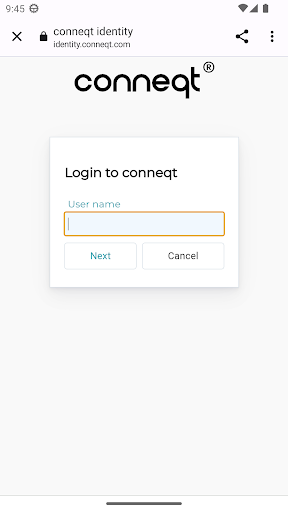 Android application conneqt screenshort