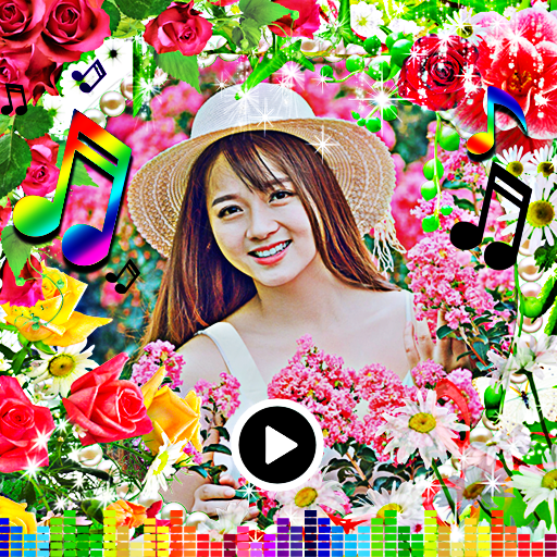 Flower video maker with music دانلود در ویندوز