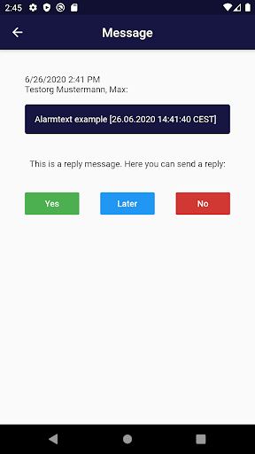 Sonnenburg Alerting Screen 2