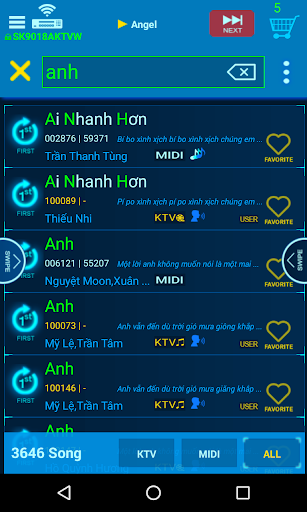 Android application Karaoke Connect screenshort