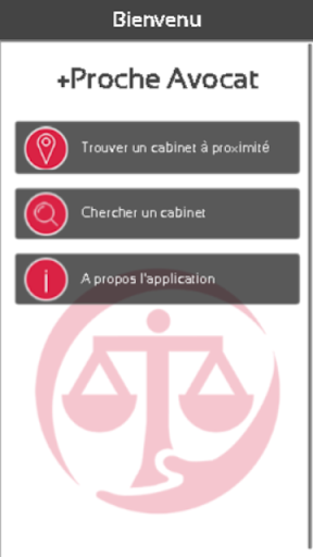 Android application +Proche Avocat screenshort