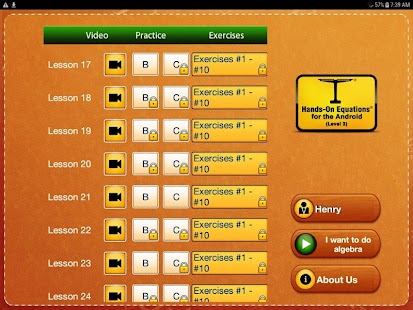 Hands-On Equations 3: Tablet Screenshot