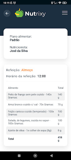 Nutrixy Screen 3