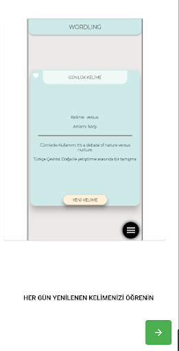 Android application Wordling - İngilizce Öğren screenshort