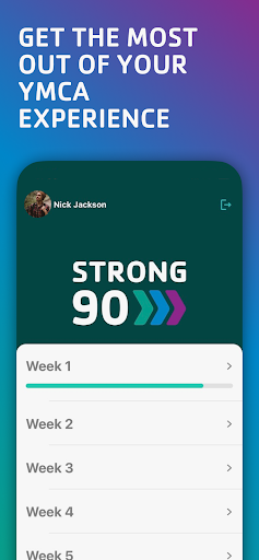 Android application YMCA Strong90 screenshort