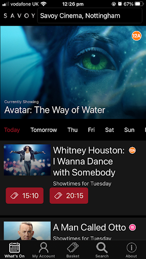 Android application Savoy Cinemas screenshort
