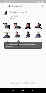 Screenshot 7 Stickers Policia de Harina Par android