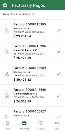 Android application Cooperativa Eléctrica RG screenshort