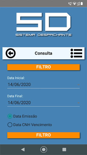 Sistema Despachante Screen 2