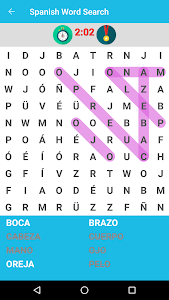 Spanish Word Search Game Unknown