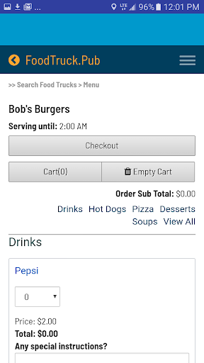 Food Truck Pub Screen 3