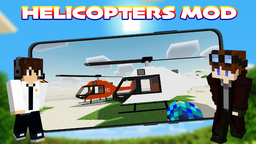 Helicopters Mod For MCPE 1.0 APK + Мод (Unlimited money) за Android