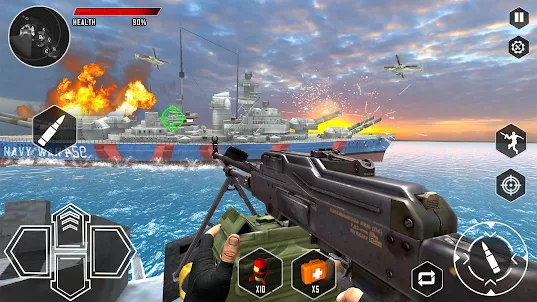 해군 전쟁 총격전 슈팅게임- 총 쏘는 게임
