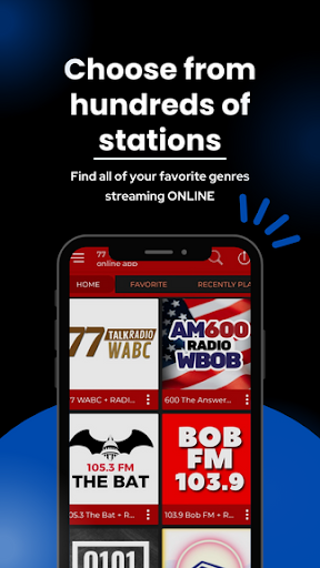 77 WABC + RADIOS US online app Screen 3