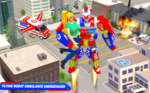 Ambulance Dog Robot Car Game apktram screenshots 17