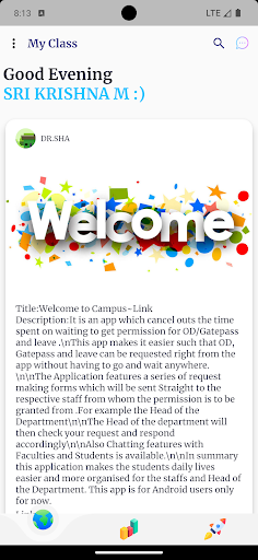 Android application Campus~Link screenshort