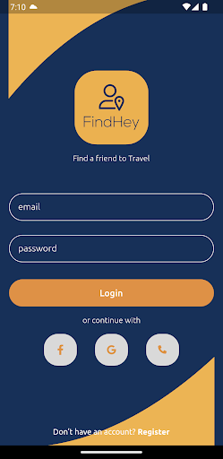Android application FindHey screenshort