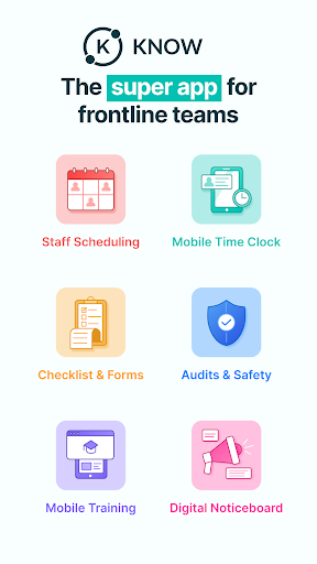 Android application KNOW - the frontline super-app screenshort