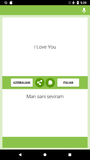 Azerbaijani-Italian Translator Screen 2