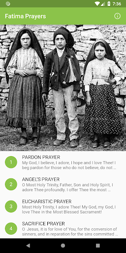 Android application Fatima Prayers screenshort