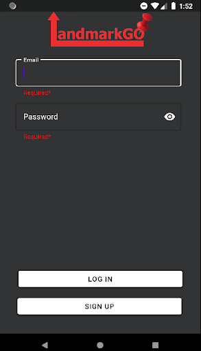Android application LandmarkGo screenshort