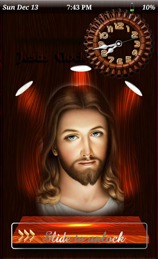 Android application Jesus Clock Wallpaper, Lockscr screenshort