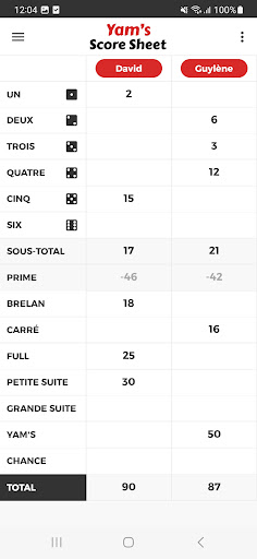 Aperçu de l'application