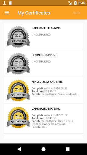 CPD College Screen 3