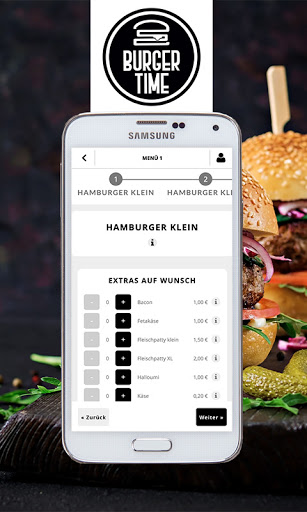 Android application Burger Time screenshort