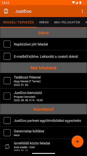 Android application JustDoo Business Organizer screenshort