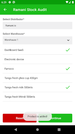 Android application Ramani Radar Stock Audit screenshort