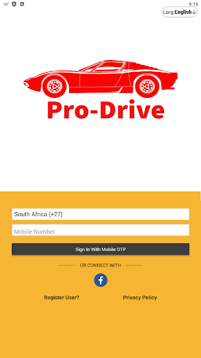 Android application Pro Drive screenshort