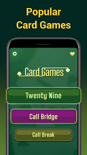 Call bridge offline with 29 & callbreak card games