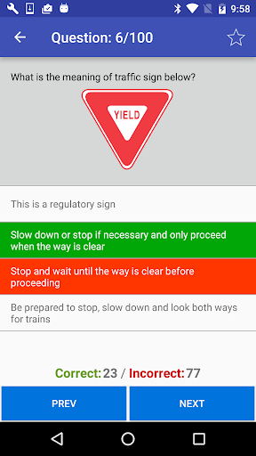 DMV Practice test Screenshot 2 - AppWisp.com