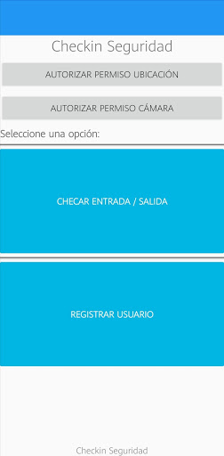 Android application Checkin Seguridad screenshort