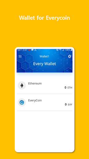 Android application EVY wallet screenshort