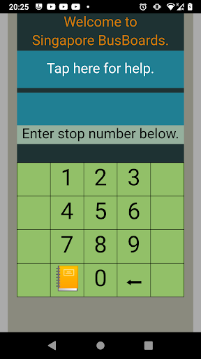 Android application Singapore Bus Boards screenshort